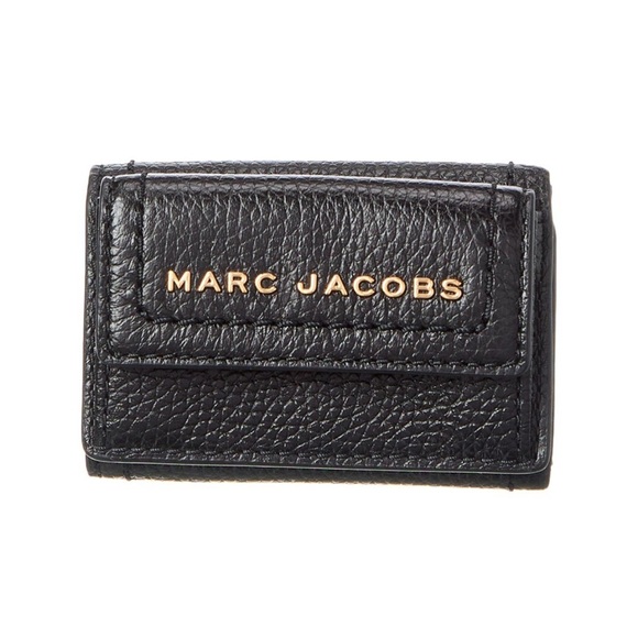 NEW Marc Jacobs Black Leather Tri-Fold Wallet - Picture 1 of 3